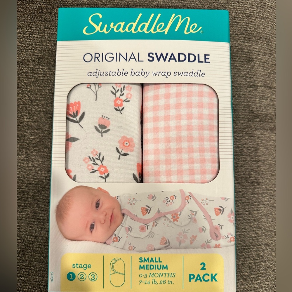 Swaddleme original swaddle 2 pack Floral